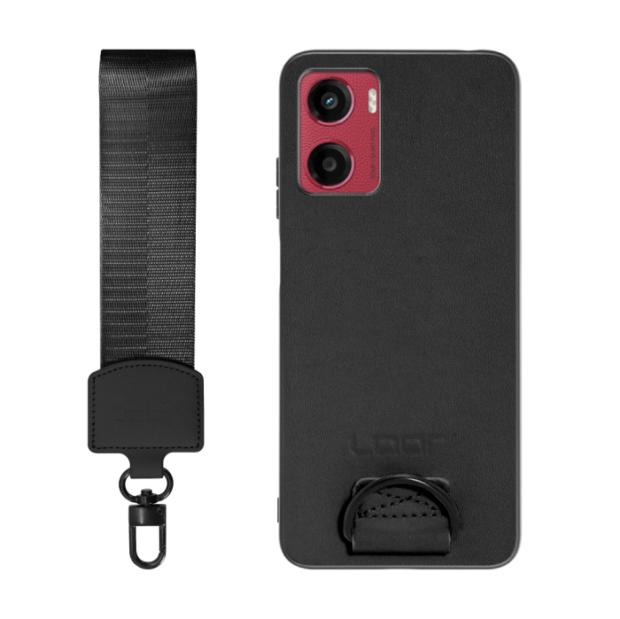 [ LOOF STRAP-SHELL (ショートVer.) ] moto g05 motorola スマホケース 背面 ケース カバー ハードケース ハンドストラップ  本革 [ moto g05 ]