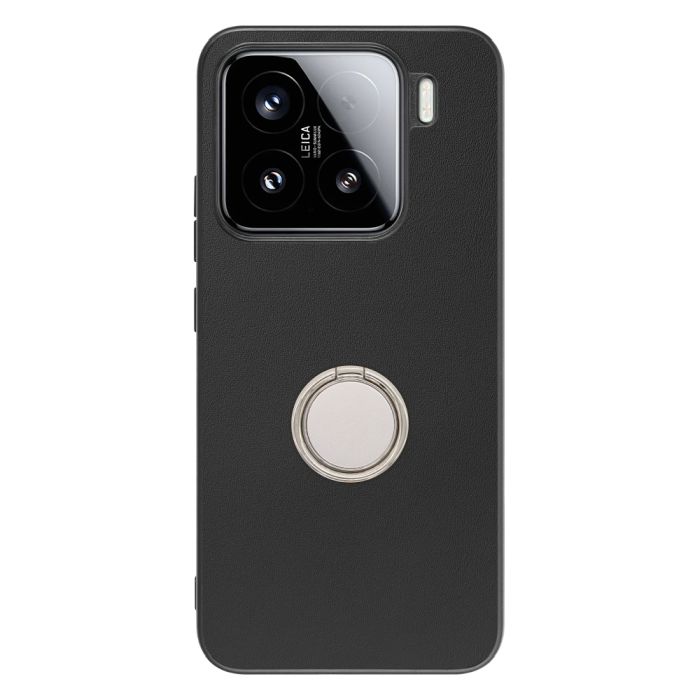 [ LOOF RING-SHELL (シンプル Ver.) ] Xiaomi 15 シャオミ スマホケース 背面 ケース カバー ハードケース スマホリング リング付き 本革 ストラップホール [ Xiaomi 15 ]
