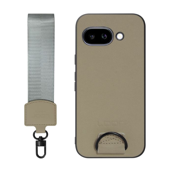 [ LOOF STRAP-SHELL (ショートVer.) ] Google Pixel 9a Google Pixel9a ピクセル9a スマホケース 背面 ケース カバー ハードケース ハンドストラップ  本革 [ Google Pixel 9a 用 ]