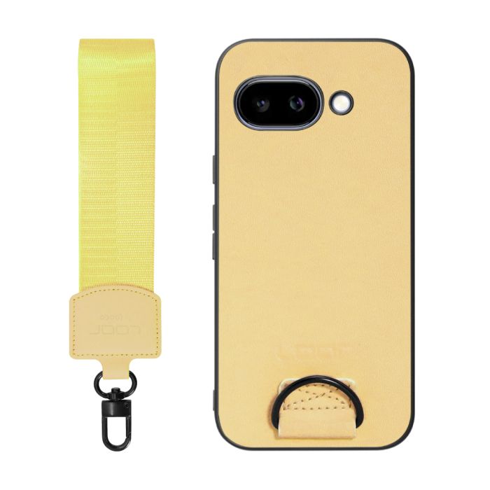 [ LOOF STRAP-SHELL (ショートVer.) ] Google Pixel 9a Google Pixel9a ピクセル9a スマホケース 背面 ケース カバー ハードケース ハンドストラップ  本革 [ Google Pixel 9a 用 ]