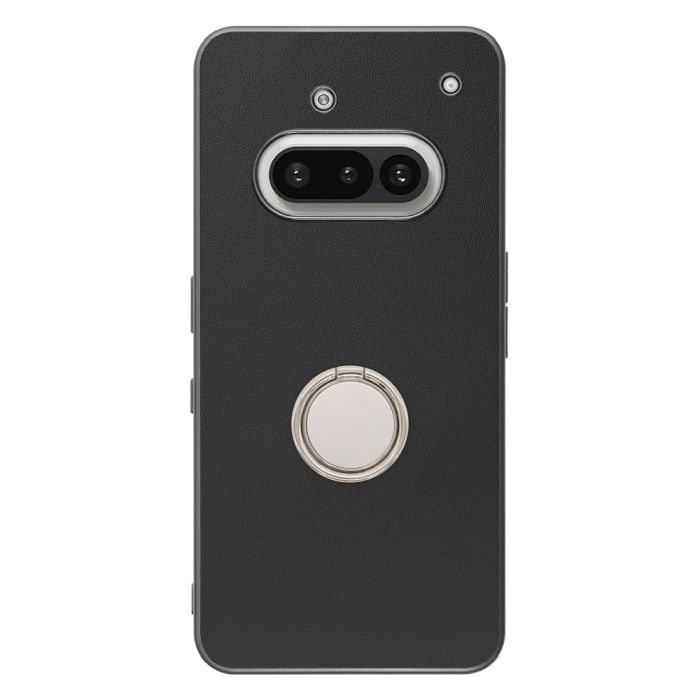 [ LOOF RING-SHELL ] Nothing Phone (3a) Phone 3a スマホケース 背面 ケース カバー ハードケース スマホリング リング付き 本革 ストラップホール [ Nothing Phone (3a) ]