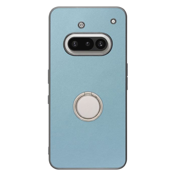[ LOOF RING-SHELL ] Nothing Phone (3a) Phone 3a スマホケース 背面 ケース カバー ハードケース スマホリング リング付き 本革 ストラップホール [ Nothing Phone (3a) ]