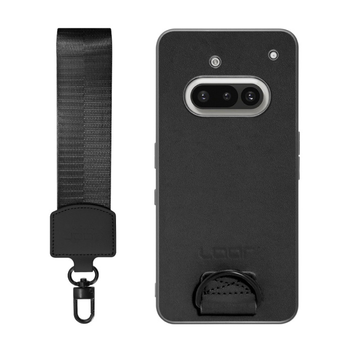 [ LOOF STRAP-SHELL (ショートVer.) ] Nothing Phone (3a) Phone 3a スマホケース 背面 ケース カバー ハードケース ハンドストラップ  本革 [ Nothing Phone (3a) ]