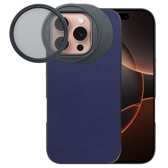 LOOF iPhone 16 Pro 専用 カメラレンズフィルター対応ケース [端末保護ケース＆PLフィルター付属 / 52mm規格対応]