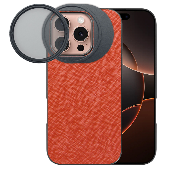 LOOF iPhone 16 Pro 専用 カメラレンズフィルター対応ケース [端末保護ケース＆PLフィルター付属 / 52mm規格対応]