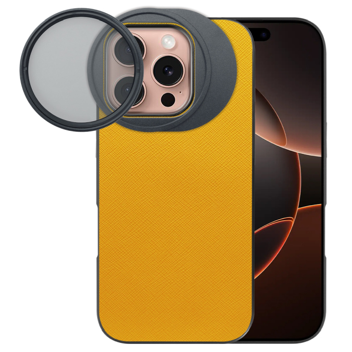 LOOF iPhone 16 Pro 専用 カメラレンズフィルター対応ケース [端末保護ケース＆PLフィルター付属 / 52mm規格対応]