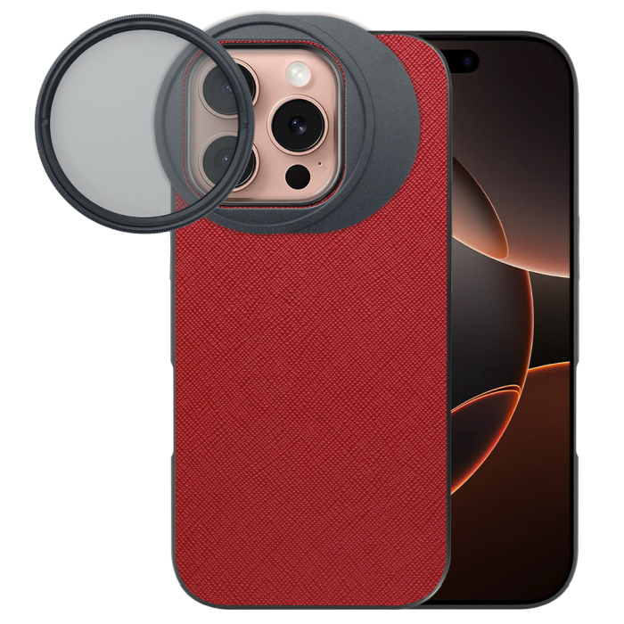 LOOF iPhone 16 Pro 専用 カメラレンズフィルター対応ケース [端末保護ケース＆PLフィルター付属 / 52mm規格対応]