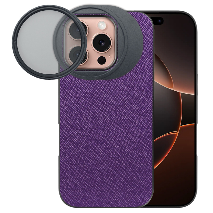 LOOF iPhone 16 Pro 専用 カメラレンズフィルター対応ケース [端末保護ケース＆PLフィルター付属 / 52mm規格対応]