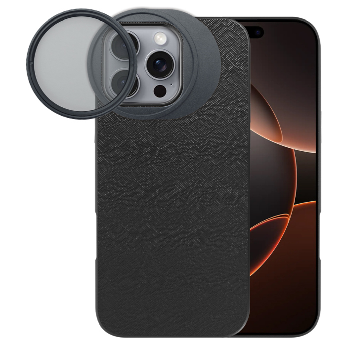 LOOF iPhone 16 Pro Max 専用 カメラレンズフィルター対応ケース [端末保護ケース＆PLフィルター付属 / 52mm規格対応]