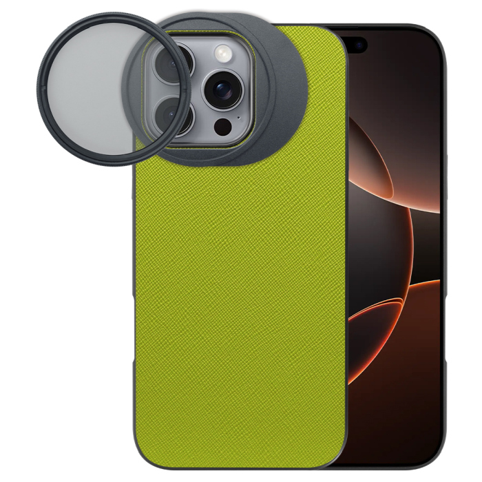 LOOF iPhone 16 Pro Max 専用 カメラレンズフィルター対応ケース [端末保護ケース＆PLフィルター付属 / 52mm規格対応]