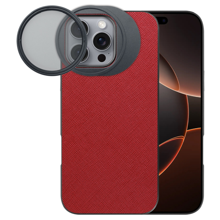 LOOF iPhone 16 Pro Max 専用 カメラレンズフィルター対応ケース [端末保護ケース＆PLフィルター付属 / 52mm規格対応]