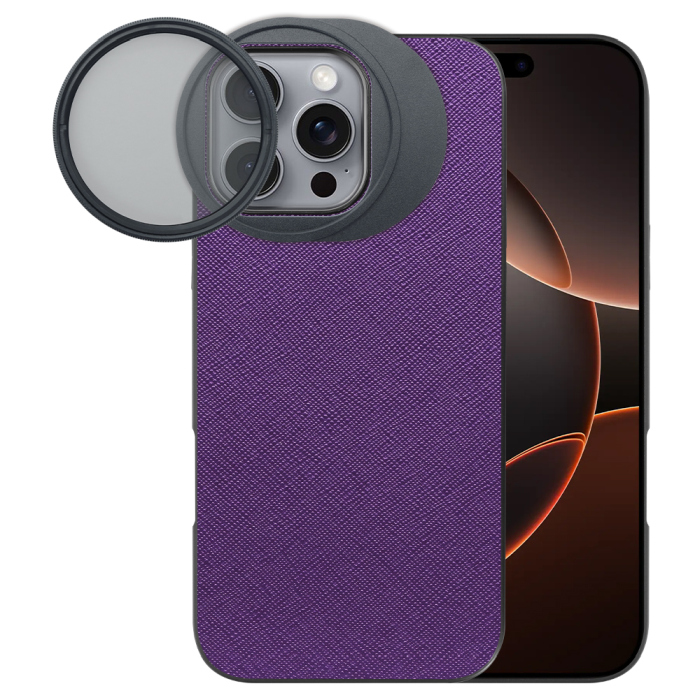 LOOF iPhone 16 Pro Max 専用 カメラレンズフィルター対応ケース [端末保護ケース＆PLフィルター付属 / 52mm規格対応]