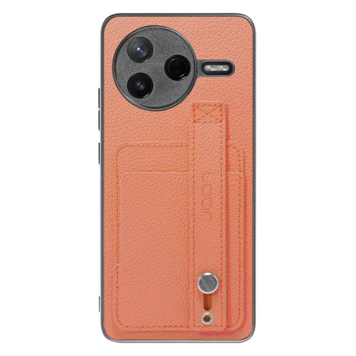 [ LOOF HOLD-SHELL CARD ] POCO F7 Pro Xiaomi シャオミ スマホケース 背面 ケース カバー ハードケース 背面ベルト カード入れ 本革 ストラップホール [ POCO F7 Pro ]