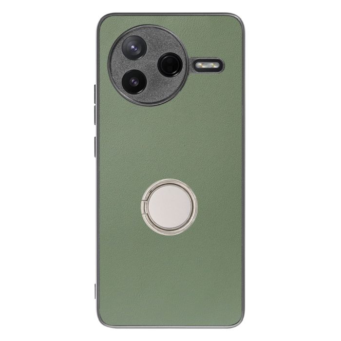 [ LOOF RING-SHELL ] POCO F7 Pro Xiaomi シャオミ スマホケース 背面 ケース カバー ハードケース スマホリング リング付き 本革 ストラップホール [ POCO F7 Pro ]