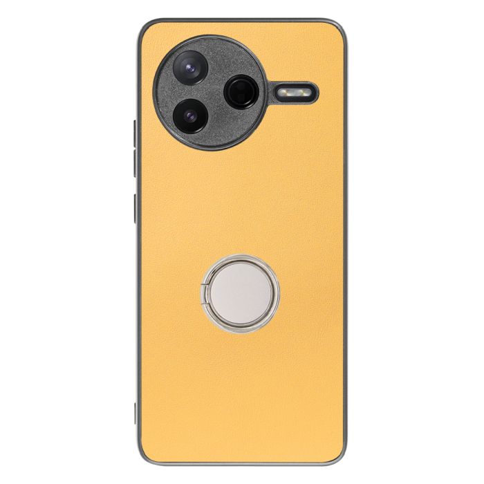 [ LOOF RING-SHELL ] POCO F7 Pro Xiaomi シャオミ スマホケース 背面 ケース カバー ハードケース スマホリング リング付き 本革 ストラップホール [ POCO F7 Pro ]