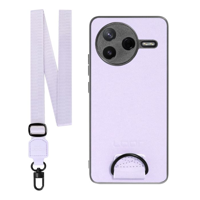 [ LOOF STRAP-SHELL ] POCO F7 Pro Xiaomi シャオミ スマホケース 背面 ケース カバー ハードケース ショルダー スマホショルダー ハンドストラップ  本革 [ POCO F7 Pro ]