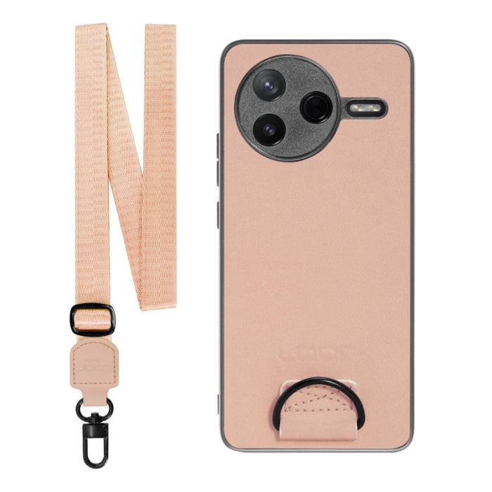 [ LOOF STRAP-SHELL ] POCO F7 Pro Xiaomi シャオミ スマホケース 背面 ケース カバー ハードケース ショルダー スマホショルダー ハンドストラップ  本革 [ POCO F7 Pro ]