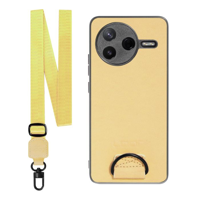 [ LOOF STRAP-SHELL ] POCO F7 Pro Xiaomi シャオミ スマホケース 背面 ケース カバー ハードケース ショルダー スマホショルダー ハンドストラップ  本革 [ POCO F7 Pro ]