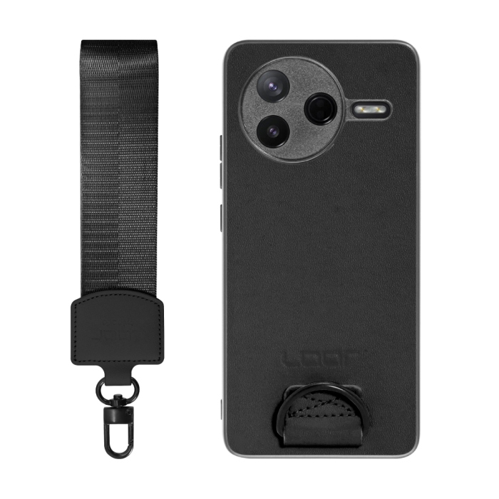 [ LOOF STRAP-SHELL (ショートVer.) ] POCO F7 Pro Xiaomi シャオミ スマホケース 背面 ケース カバー ハードケース ハンドストラップ  本革 [ POCO F7 Pro ]