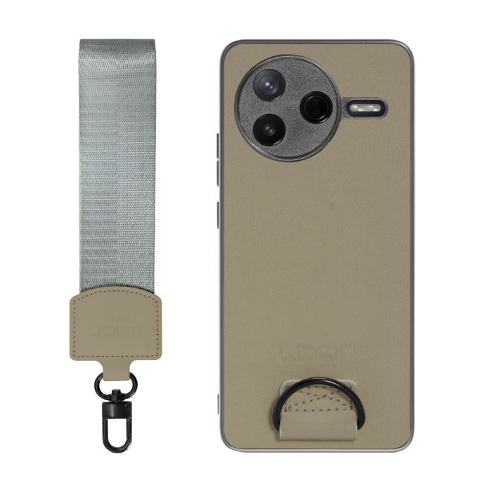[ LOOF STRAP-SHELL ] POCO F7 Pro Xiaomi シャオミ スマホケース 背面 ケース カバー ハードケース ショルダー スマホショルダー ハンドストラップ  本革 [ POCO F7 Pro ]
