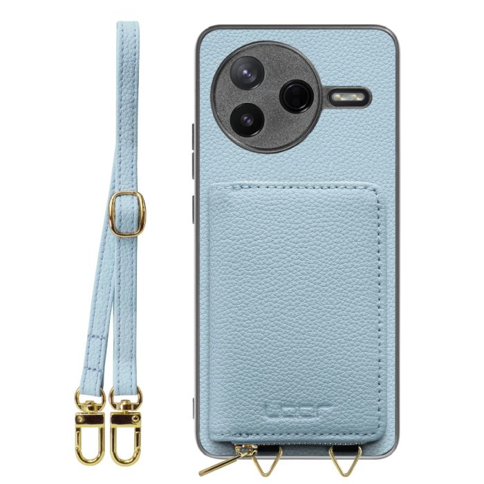 [ LOOF LUXURY-SHELL POUCH ] POCO F7 Pro Xiaomi シャオミ ケース ショルダー スマホショルダー 背面 収納 ポーチ付き カバー スマホケース ストラップ 本革 [ POCO F7 Pro ]