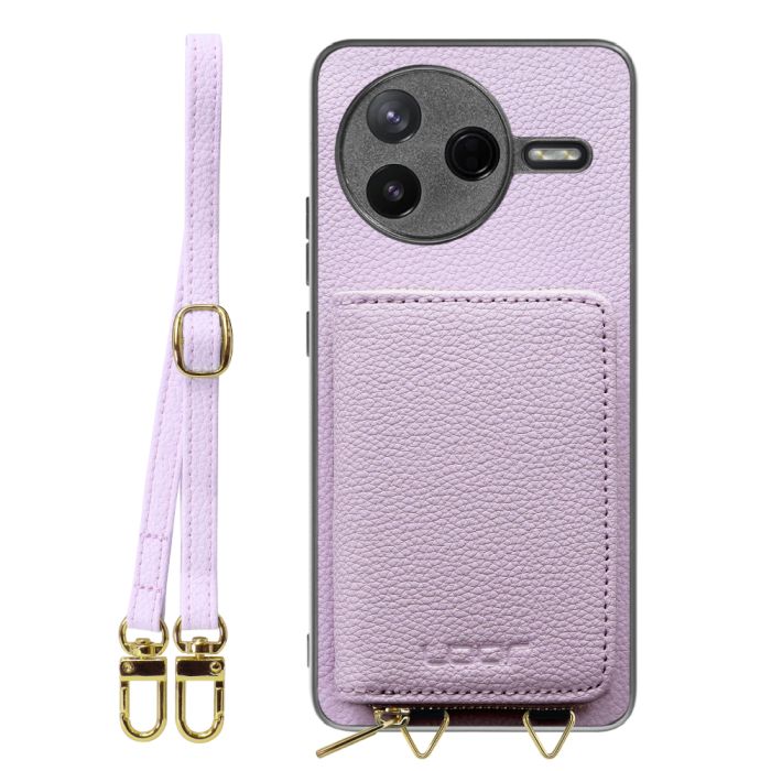 [ LOOF LUXURY-SHELL POUCH ] POCO F7 Pro Xiaomi シャオミ ケース ショルダー スマホショルダー 背面 収納 ポーチ付き カバー スマホケース ストラップ 本革 [ POCO F7 Pro ]