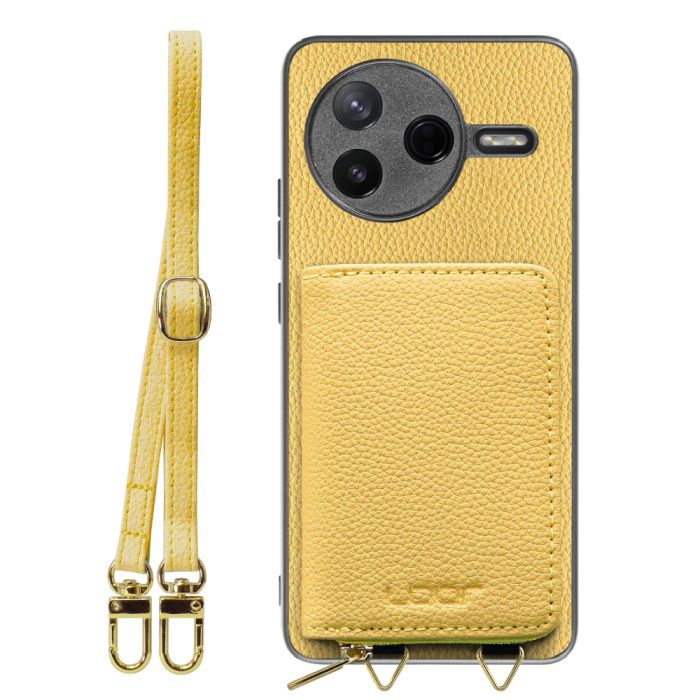 [ LOOF LUXURY-SHELL POUCH ] POCO F7 Pro Xiaomi シャオミ ケース ショルダー スマホショルダー 背面 収納 ポーチ付き カバー スマホケース ストラップ 本革 [ POCO F7 Pro ]