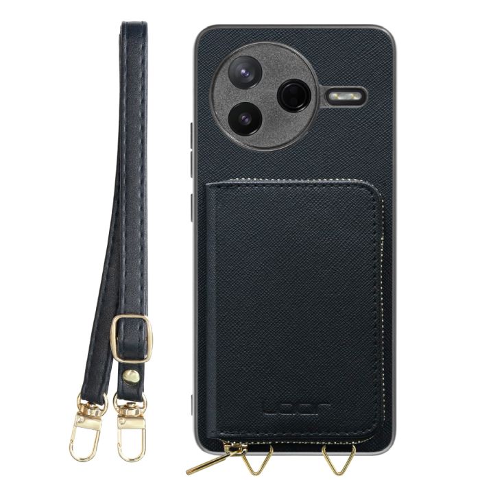 [ LOOF CASUAL-SHELL POUCH ] POCO F7 Pro Xiaomi シャオミ ケース ショルダー スマホショルダー 背面 収納 ポーチ付き カバー スマホケース ストラップ レザー [ POCO F7 Pro ]