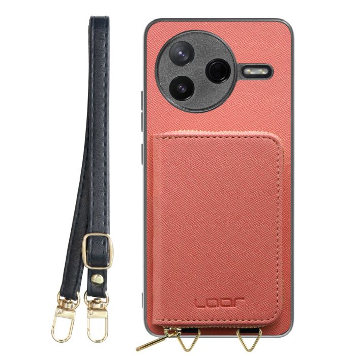 [ LOOF CASUAL-SHELL POUCH ] POCO F7 Pro Xiaomi シャオミ ケース ショルダー スマホショルダー 背面 収納 ポーチ付き カバー スマホケース ストラップ レザー [ POCO F7 Pro ]