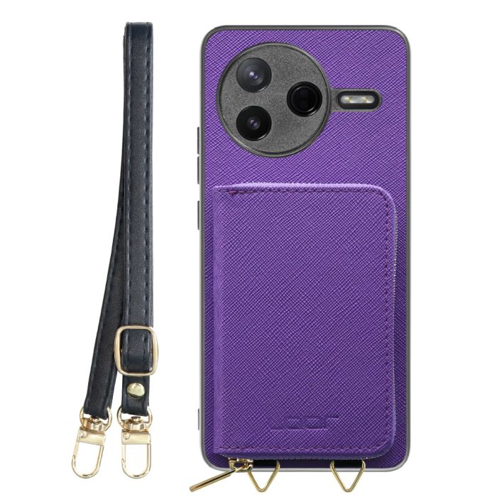 [ LOOF CASUAL-SHELL POUCH ] POCO F7 Pro Xiaomi シャオミ ケース ショルダー スマホショルダー 背面 収納 ポーチ付き カバー スマホケース ストラップ レザー [ POCO F7 Pro ]