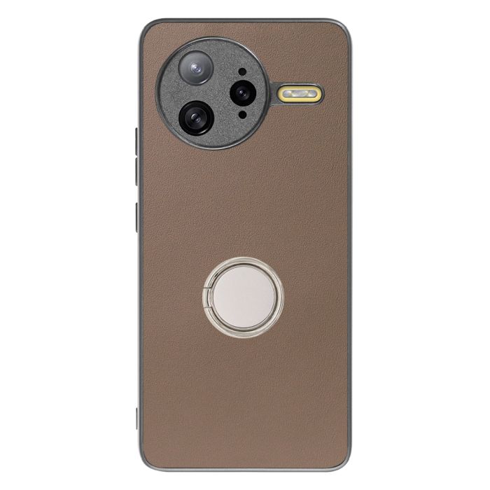 [ LOOF RING-SHELL ] POCO F7 Ultra Xiaomi シャオミ スマホケース 背面 ケース カバー ハードケース スマホリング リング付き 本革 ストラップホール [ POCO F7 Ultra ]