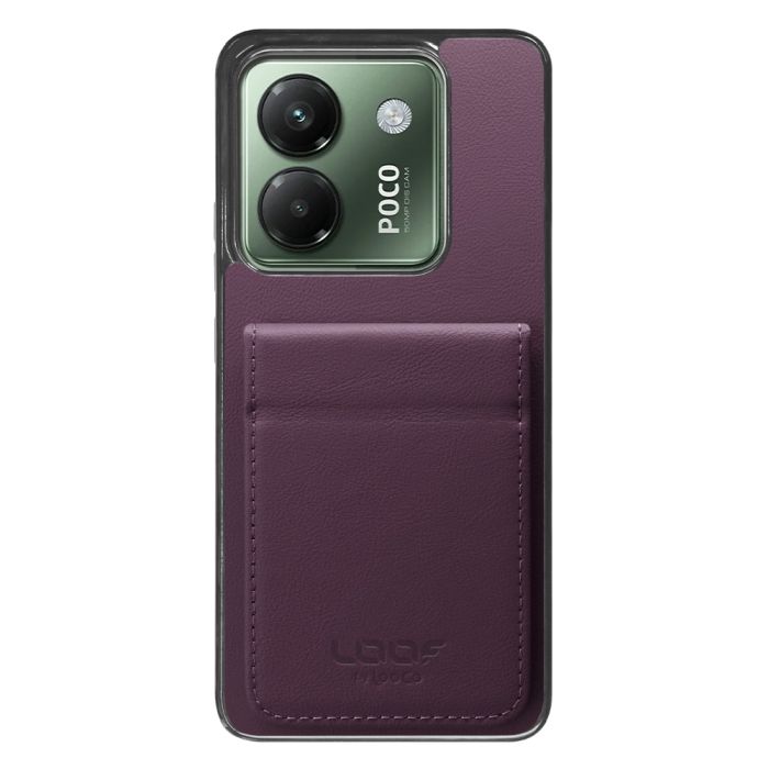[ LOOF BASIC-SHELL SLIM CARD 2カード ] POCO M7 Pro 5G Xiaomi シャオミ ケース 背面 カード収納 カード入れ カードポケット カバー スマホケース 薄型 大容量 本革 [ POCO M7 Pro 5G ]