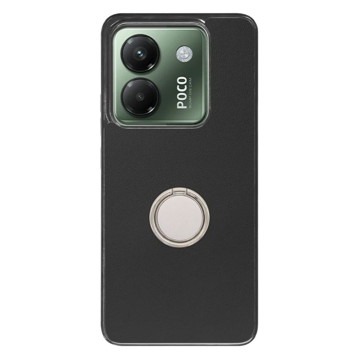 [ LOOF RING-SHELL (シンプル Ver.) ] POCO M7 Pro 5G Xiaomi シャオミ スマホケース 背面 ケース カバー ハードケース スマホリング リング付き 本革 ストラップホール [ POCO M7 Pro 5G ]