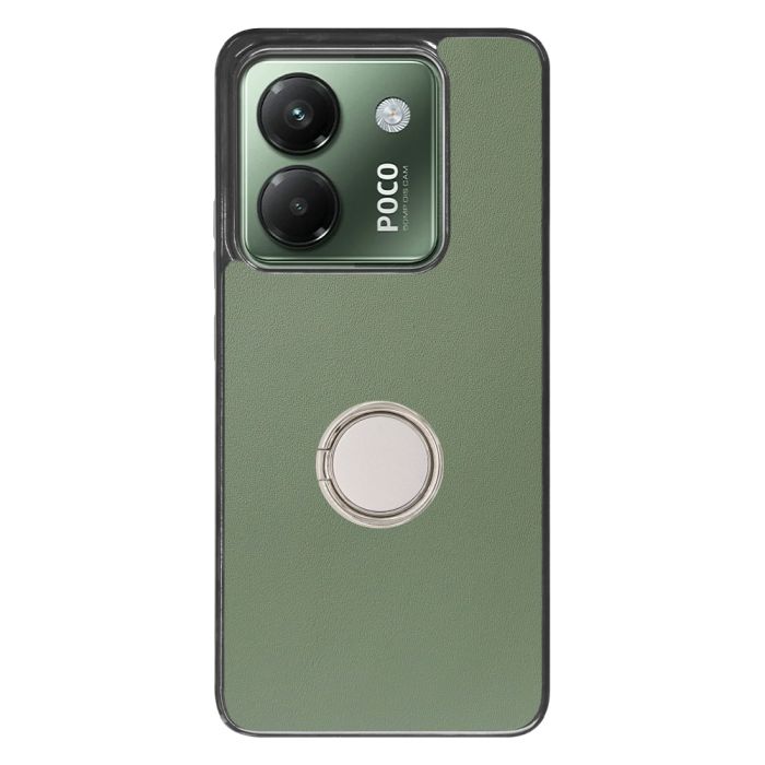 [ LOOF RING-SHELL ] POCO M7 Pro 5G Xiaomi シャオミ スマホケース 背面 ケース カバー ハードケース スマホリング リング付き 本革 ストラップホール [ POCO M7 Pro 5G ]