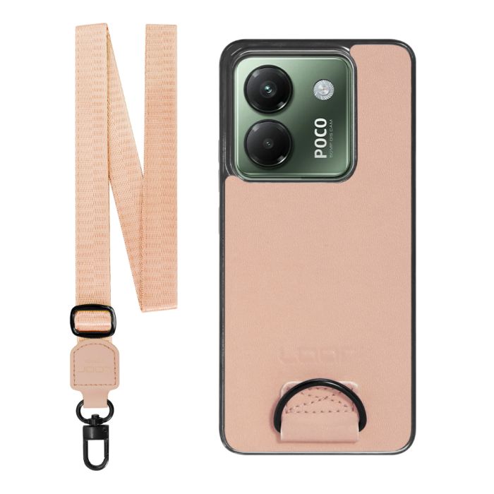 [ LOOF STRAP-SHELL ] POCO M7 Pro 5G Xiaomi シャオミ スマホケース 背面 ケース カバー ハードケース ショルダー スマホショルダー ハンドストラップ  本革 [ POCO M7 Pro 5G ]