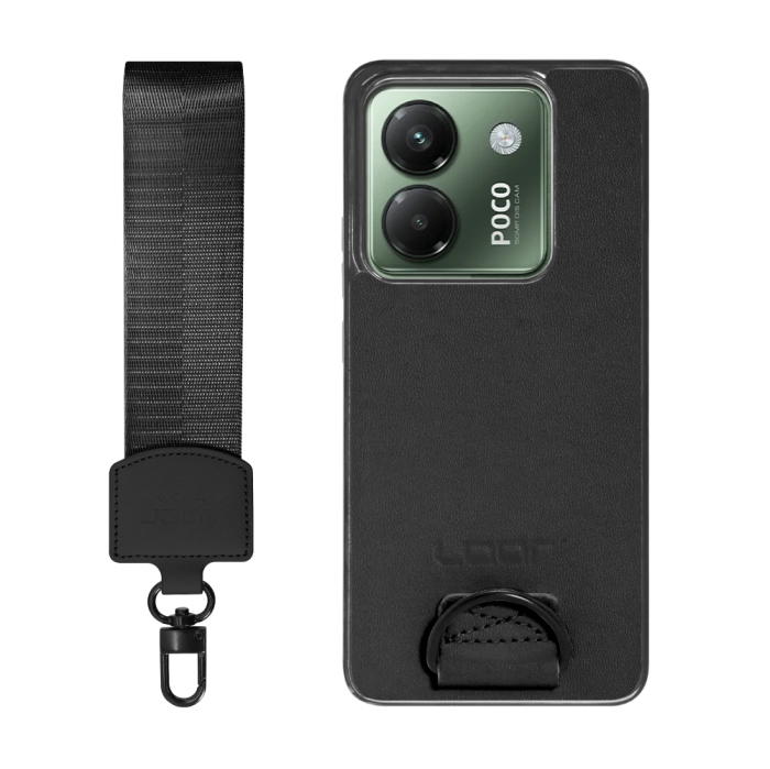 [ LOOF STRAP-SHELL (ショートVer.) ] POCO M7 Pro 5G Xiaomi シャオミ スマホケース 背面 ケース カバー ハードケース ハンドストラップ  本革 [ POCO M7 Pro 5G ]