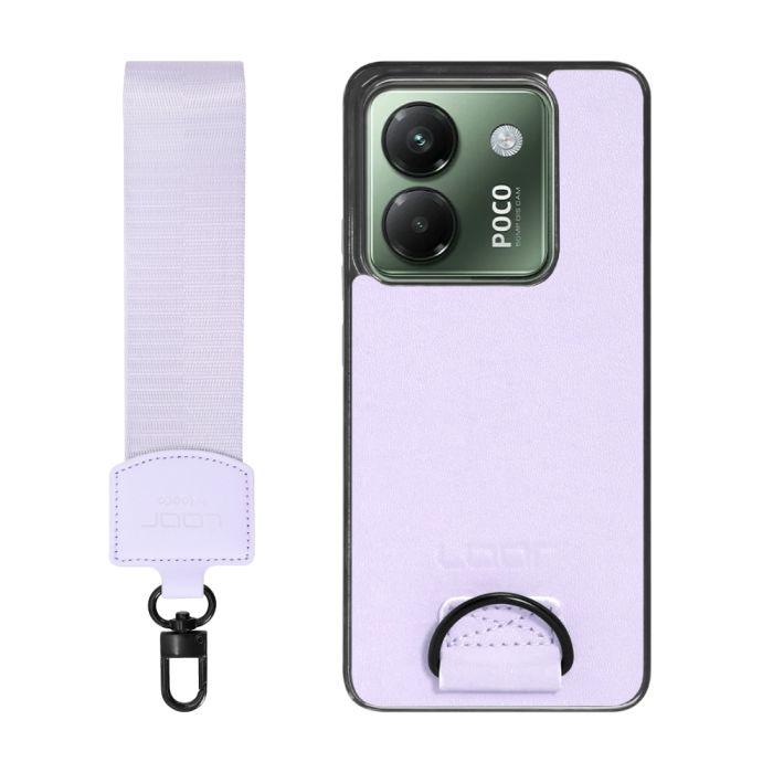 [ LOOF STRAP-SHELL ] POCO M7 Pro 5G Xiaomi シャオミ スマホケース 背面 ケース カバー ハードケース ショルダー スマホショルダー ハンドストラップ  本革 [ POCO M7 Pro 5G ]