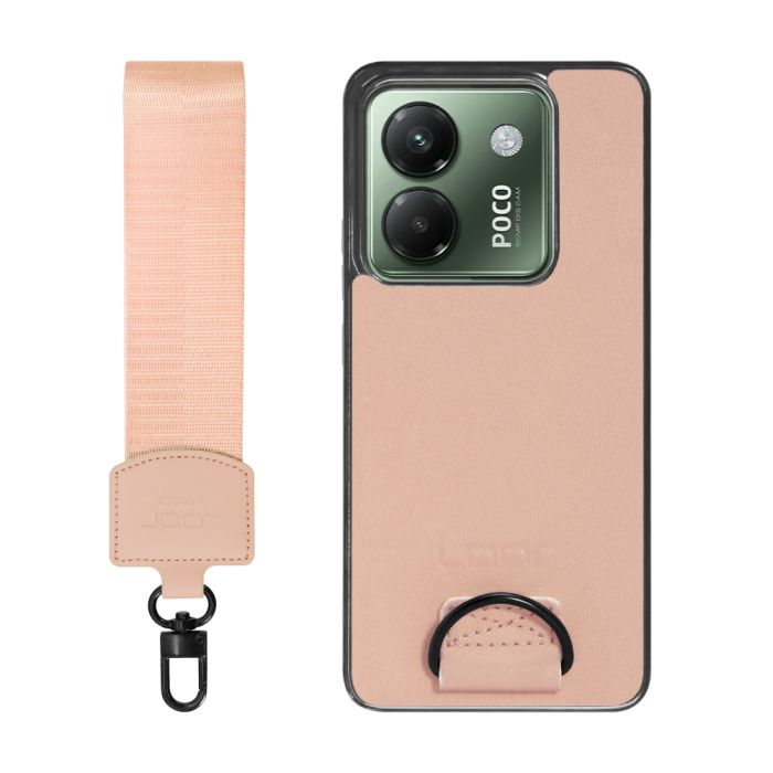 [ LOOF STRAP-SHELL ] POCO M7 Pro 5G Xiaomi シャオミ スマホケース 背面 ケース カバー ハードケース ショルダー スマホショルダー ハンドストラップ  本革 [ POCO M7 Pro 5G ]