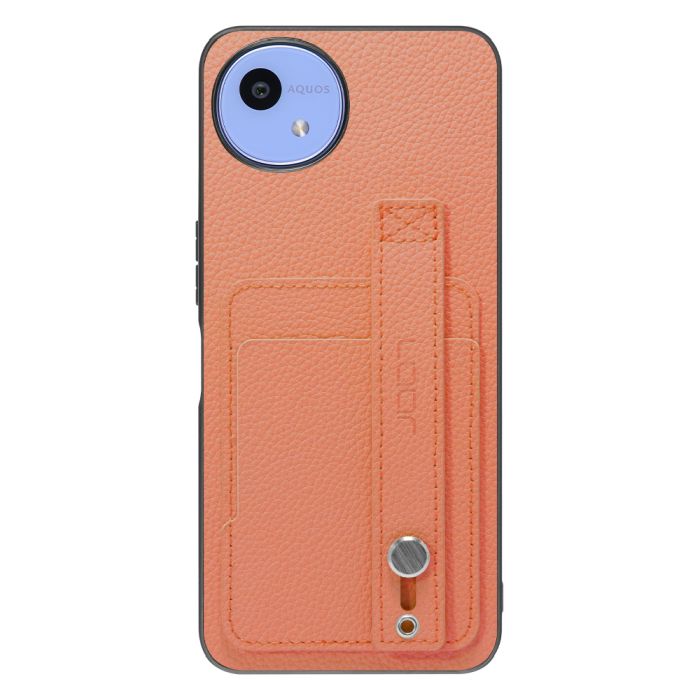 [ LOOF HOLD-SHELL CARD ] AQUOS wish5 アクオス SH-52F スマホケース 背面 ケース カバー ハードケース 背面ベルト カード入れ 本革 ストラップホール [ AQUOS wish5 ]