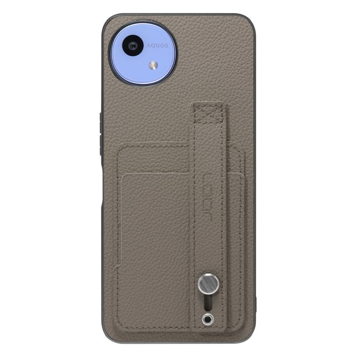 [ LOOF HOLD-SHELL CARD ] AQUOS wish5 アクオス SH-52F スマホケース 背面 ケース カバー ハードケース 背面ベルト カード入れ 本革 ストラップホール [ AQUOS wish5 ]