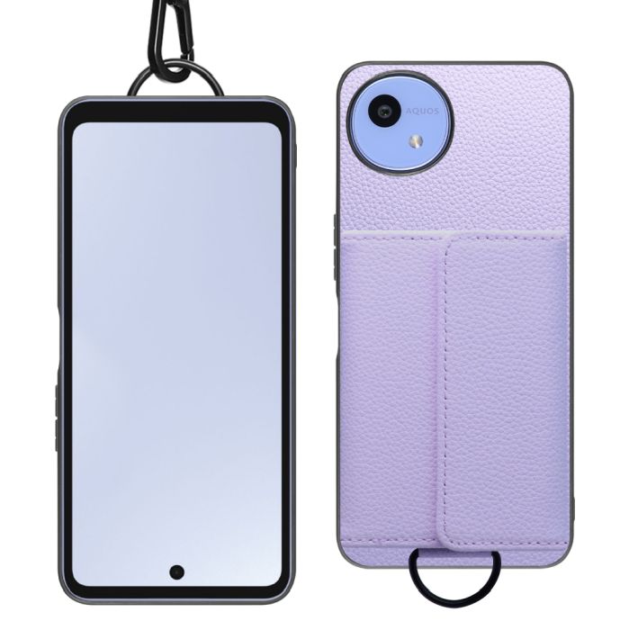 [ LOOF WALLET-SHELL ] AQUOS wish5 アクオス SH-52F  ケース カバー スマホケース ショルダー スマホショルダー 本革 背面収納 財布 カード入れ [ AQUOS wish5 ]