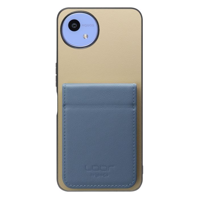 [ LOOF BASIC-SHELL SLIM CARD 2カード ] AQUOS wish5 アクオス SH-52F ケース 背面 カード収納 カード入れ カードポケット カバー スマホケース 薄型 大容量 本革 [ AQUOS wish5 ]