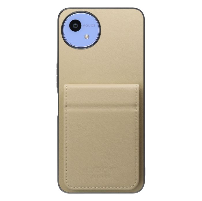 [ LOOF BASIC-SHELL SLIM CARD 2カード ] AQUOS wish5 アクオス SH-52F ケース 背面 カード収納 カード入れ カードポケット カバー スマホケース 薄型 大容量 本革 [ AQUOS wish5 ]
