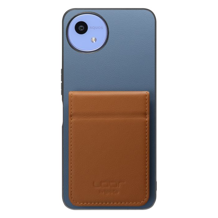 [ LOOF BASIC-SHELL SLIM CARD 2カード ] AQUOS wish5 アクオス SH-52F ケース 背面 カード収納 カード入れ カードポケット カバー スマホケース 薄型 大容量 本革 [ AQUOS wish5 ]