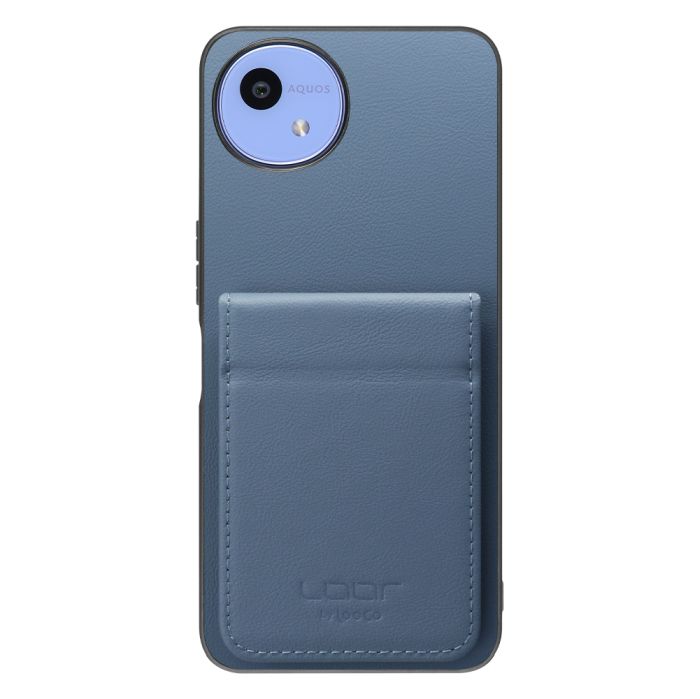 [ LOOF BASIC-SHELL SLIM CARD 2カード ] AQUOS wish5 アクオス SH-52F ケース 背面 カード収納 カード入れ カードポケット カバー スマホケース 薄型 大容量 本革 [ AQUOS wish5 ]