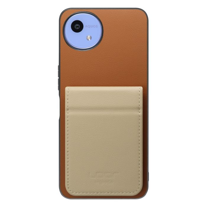 [ LOOF BASIC-SHELL SLIM CARD 2カード ] AQUOS wish5 アクオス SH-52F ケース 背面 カード収納 カード入れ カードポケット カバー スマホケース 薄型 大容量 本革 [ AQUOS wish5 ]