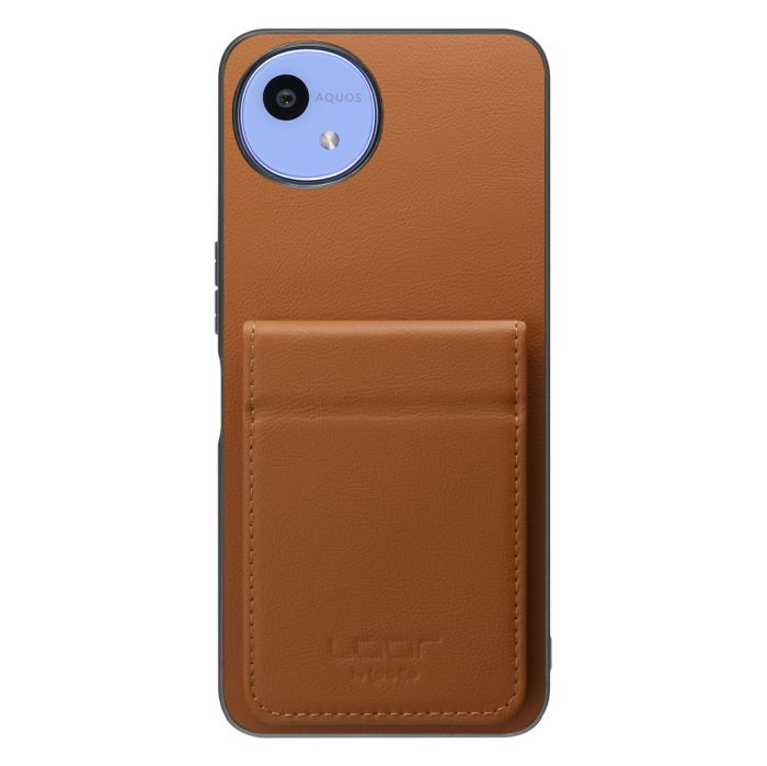 [ LOOF BASIC-SHELL SLIM CARD 2カード ] AQUOS wish5 アクオス SH-52F ケース 背面 カード収納 カード入れ カードポケット カバー スマホケース 薄型 大容量 本革 [ AQUOS wish5 ]