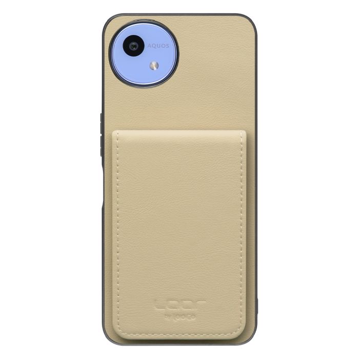[ LOOF BASIC-SHELL SLIM CARD 4カード ] AQUOS wish5 アクオス SH-52F ケース 背面 カード収納 カード入れ カードポケット カバー スマホケース 薄型 大容量 本革 [ AQUOS wish5 ]