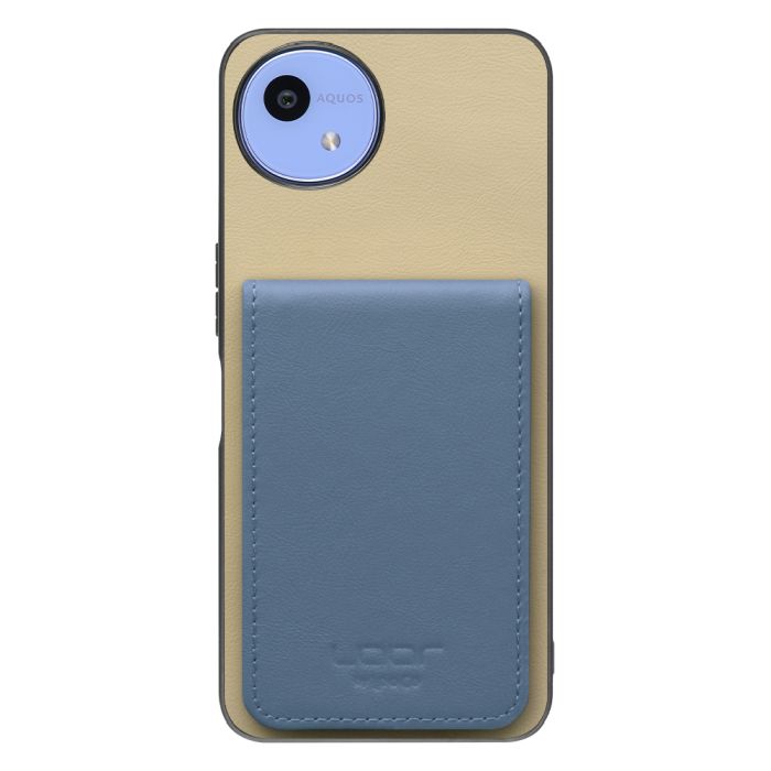 [ LOOF BASIC-SHELL SLIM CARD 4カード ] AQUOS wish5 アクオス SH-52F ケース 背面 カード収納 カード入れ カードポケット カバー スマホケース 薄型 大容量 本革 [ AQUOS wish5 ]