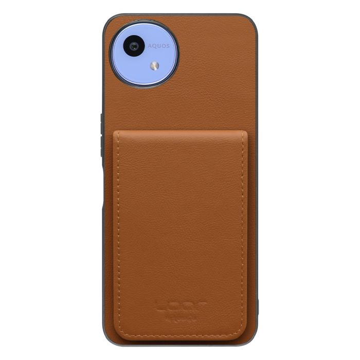 [ LOOF BASIC-SHELL SLIM CARD 4カード ] AQUOS wish5 アクオス SH-52F ケース 背面 カード収納 カード入れ カードポケット カバー スマホケース 薄型 大容量 本革 [ AQUOS wish5 ]